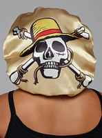 One Piece Straw Hat Crew Sigil Satin Bonnet — BoxLunch Exclusive