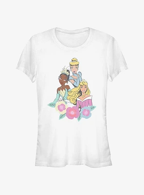 Disney Sleeping Beauty Tiana and Cinderella Group Pic Girls T-Shirt