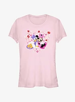 Disney Minnie Mouse & Daisy Duck Flowers Heart Girls T-Shirt