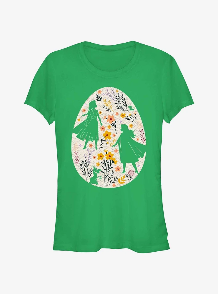 Disney Frozen Elsa Anna Olaf Egg Silhouette Girls T-Shirt