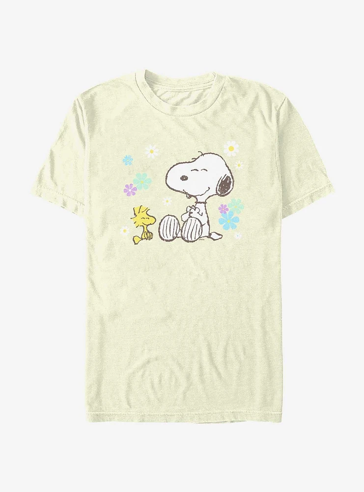 Peanuts Snoopy and Woodstock Flourishing T-Shirt