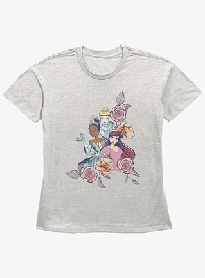 Disney Princesses Princess Roses Girls Straight Fit T-Shirt
