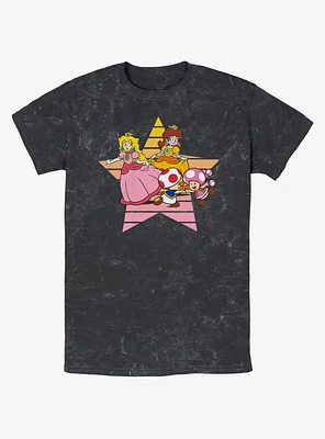 Nintendo Princess Peach & Daisy Star Mineral Wash T-Shirt