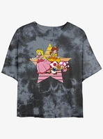 Nintendo Princess Peach & Daisy Star Girls Tie-Dye Crop T-Shirt