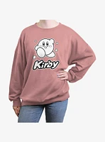 Kirby Monochrome Girls Oversized Sweatshirt