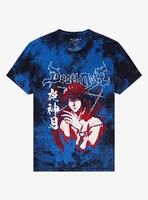 Death Note Light Red & Blue Tie-Dye T-Shirt