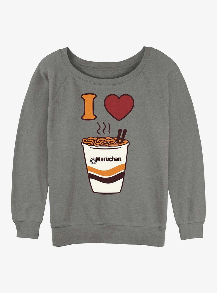 Maruchan I Heart Girls Slouchy Sweatshirt