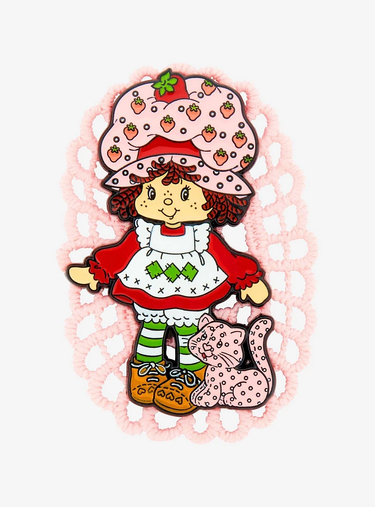 Strawberry Shortcake Custard & Strawberry Lace Enamel Pin — BoxLunch Exclusive