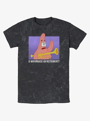Spongebob Squarepants Patrick Is Mayonnaise An Instrument Mineral Wash T-Shirt