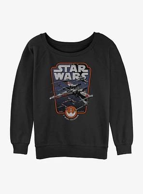Star Wars Red Squadron Girls Slouchy Sweatshirt