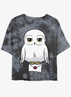 Harry Potter Anime Hedwig Mail Girls Tie-Dye Crop T-Shirt