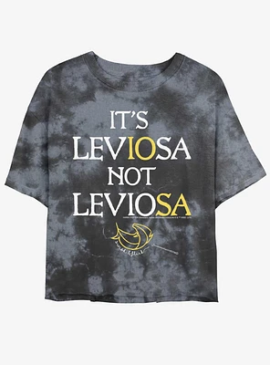 Harry Potter Leviosa Girls Tie-Dye Crop T-Shirt
