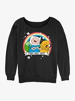 Adventure Time Jake & Finn Besties Forever Girls Slouchy Sweatshirt