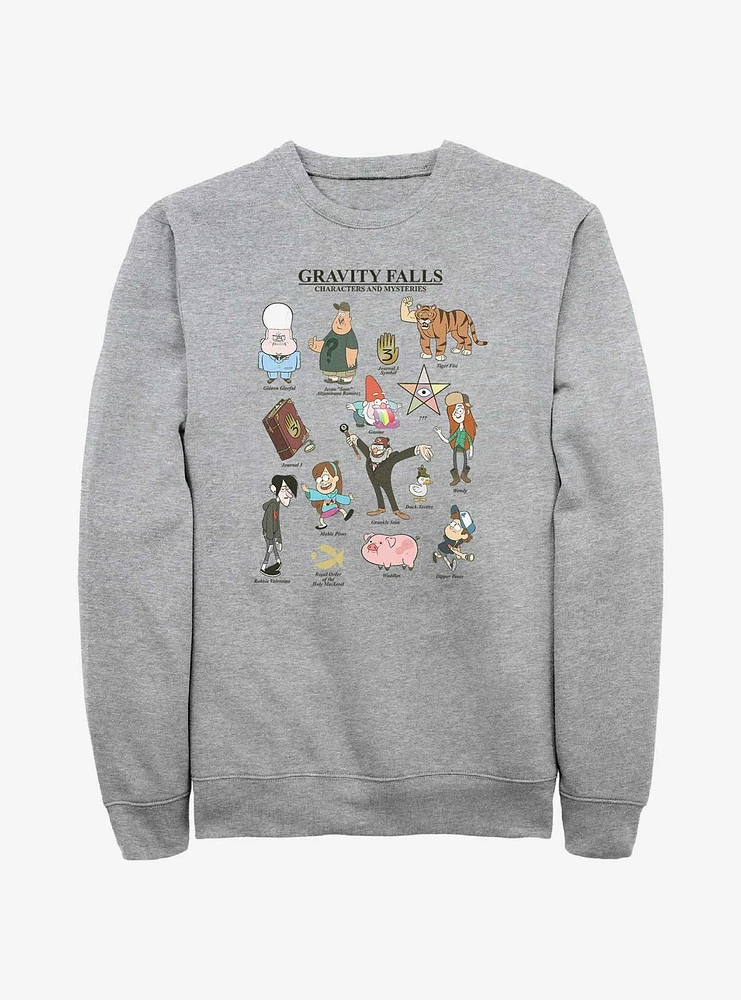 Disney Gravity Falls Characters & Mysteries Sweatshirt