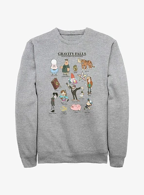 Disney Gravity Falls Characters & Mysteries Sweatshirt