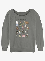 Disney Gravity Falls Characters & Mysteries Girls Slouchy Sweatshirt
