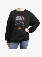 Star Wars Red Squadron Girls Oversized Sweatshirt