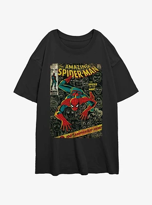 Marvel Spider-Man Spidey Frontcover Girls Oversized T-Shirt