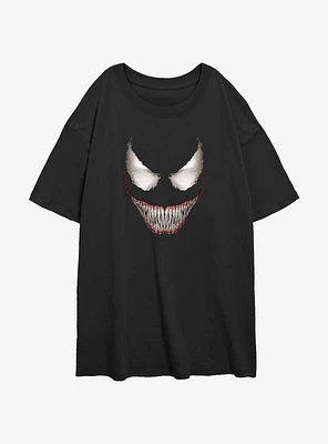 Marvel Spider-Man Venom Face Girls Oversized T-Shirt