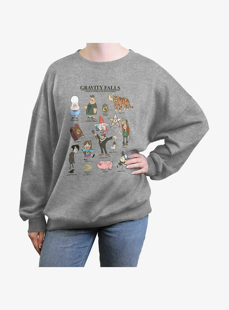 Disney Gravity Falls Characters & Mysteries Girls Oversized Sweatshirt