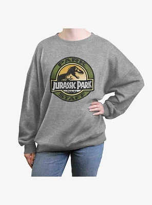 Jurassic Park Staff Girls Oversized Sweatshirt