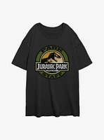 Jurassic Park Staff Girls Oversized T-Shirt