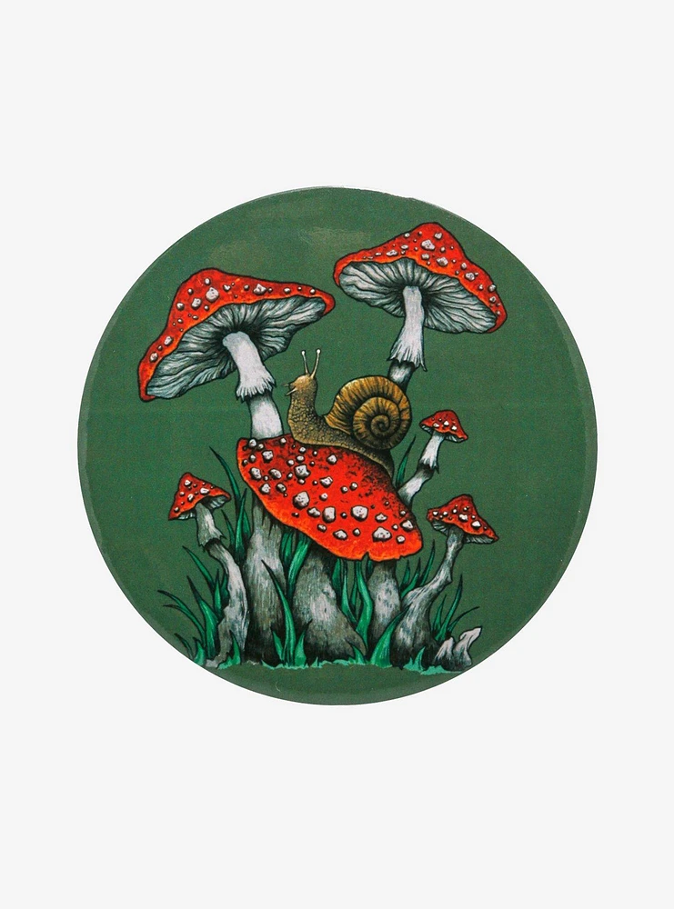 Snail Mushroom 3 Inch Button