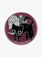 Go Away Cat Tombstone 3 Inch Button