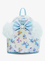 Loungefly Disney Mickey Mouse And Friends Winter Wonderland Mini Backpack With Ear Headband