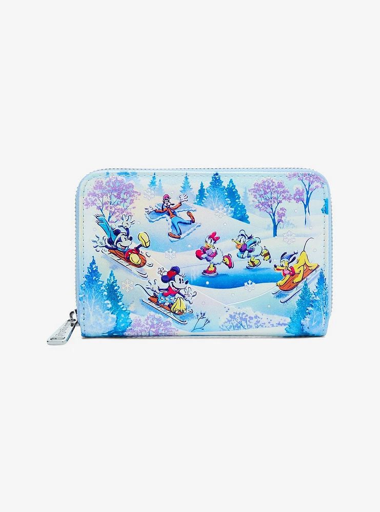 Loungefly Disney Mickey Mouse And Friends Winter Wonderland Wallet