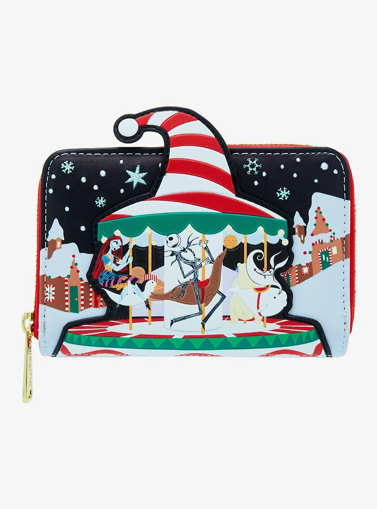 Loungefly The Nightmare Before Christmas Carousel Mini Zipper Wallet