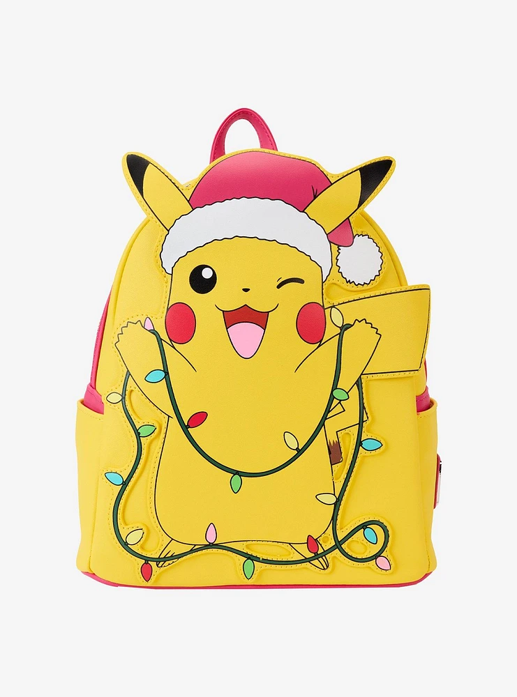 Loungefly Pokemon Santa Pikachu Light-Up Mini Backpack