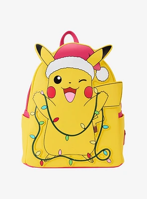 Loungefly Pokemon Santa Pikachu Light-Up Mini Backpack