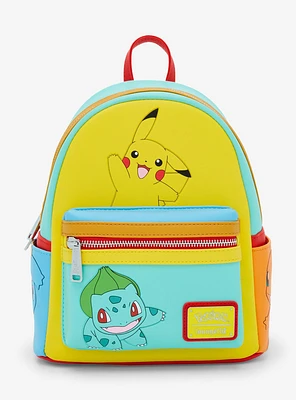 Loungefly Pokemon Pikachu & Friends Color-Block Mini Backpack