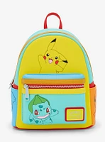 Loungefly Pokemon Pikachu & Friends Color-Block Mini Backpack