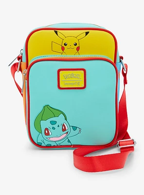 Loungefly Pokemon Pikachu & Friends Color-Block Athletic Crossbody Bag