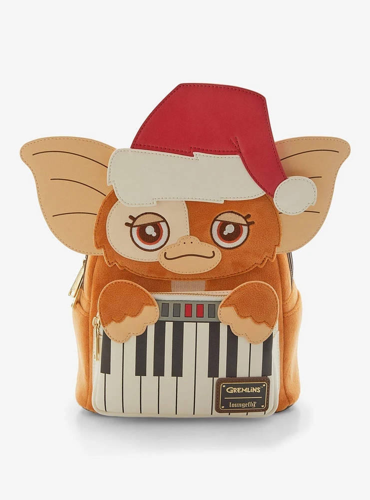 Loungefly Gremlins Gizmo Santa Hat Figural Mini Backpack