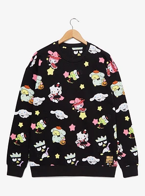 Sanrio Hello Kitty and Friends Halloween Costumes Allover Print Crewneck - BoxLunch Exclusive