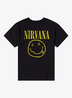 Nirvana Faux Distressed Smile T-Shirt