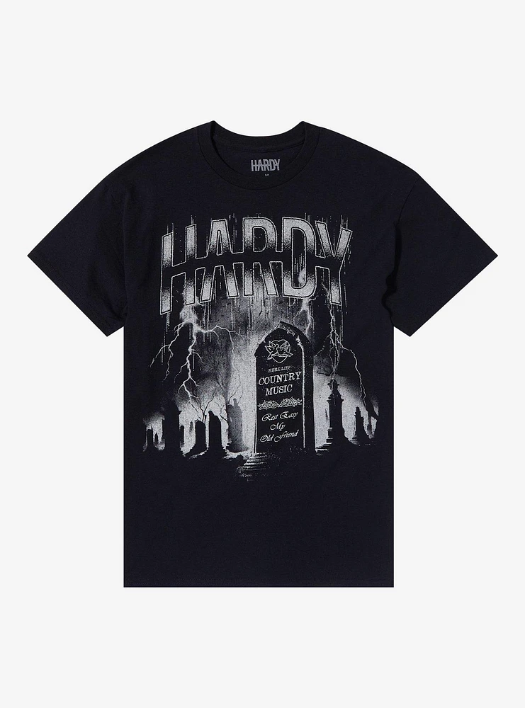 Hardy Here Lies Country Music T-Shirt