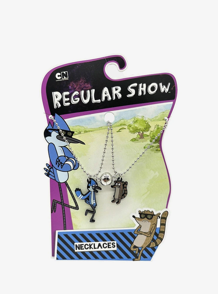 Regular Show Mordecai & Rigby Best Friend Necklace Set