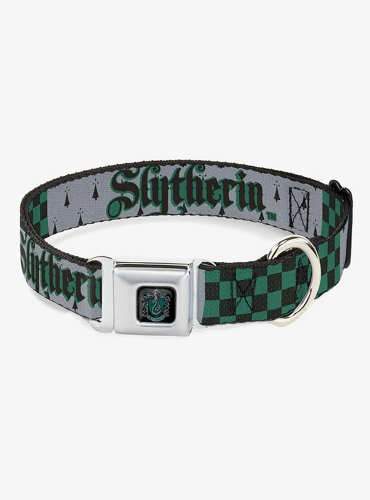 Harry Potter Slytherin Checker Blocks Seatbelt Buckle Dog Collar