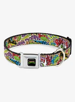 Teenage Mutant Ninja Turtles Sticker Slaps Seatbelt Buckle Dog Collar