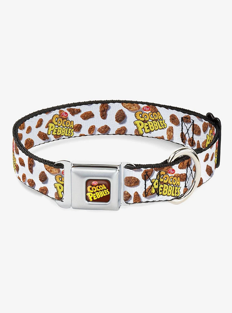 The Flintstones Cocoa Pebbs & Scattered Seatbelt Buckle Dog Collar