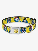 Animaniacs Yakko Wakko and Dot Poses Seatbelt Buckle Dog Collar