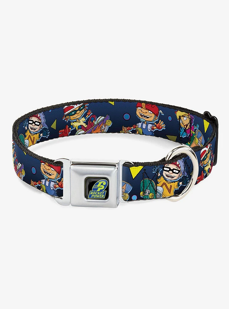 Rocket Power Character Poses Shapes Seatbelt Buckle Dog Collar
