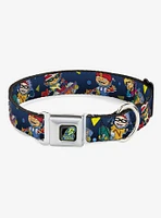 Rocket Power Character Poses Shapes Seatbelt Buckle Dog Collar