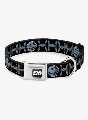 Star Wars Death and TIE Fighters Seatbelt Buckle Dog Collar