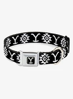 Yellowstone Dutton Ranch Native American Icons Seatbelt Buckle Dog Collar