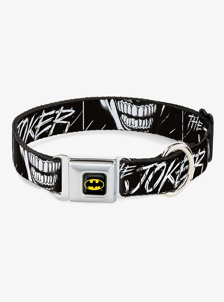 DC Comics The Joker Smiling Eyes Sketch Close Up Seatbelt Buckle Dog Collar
